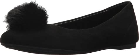 Michael Michael Kors Women's Remi Fur Pom Pom Ballet Flats